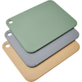 Kivzo Color-Coded HDPE Prep Boards 14 x 10 Inch Sage Gray Sand Set of 3 - Product view