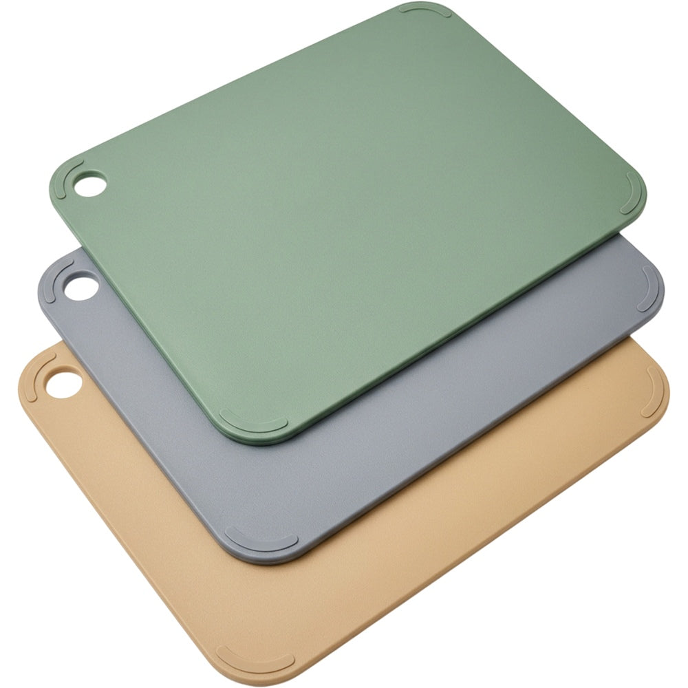 Kivzo Color-Coded HDPE Prep Boards 14 x 10 Inch Sage Gray Sand Set of 3 - Product view
